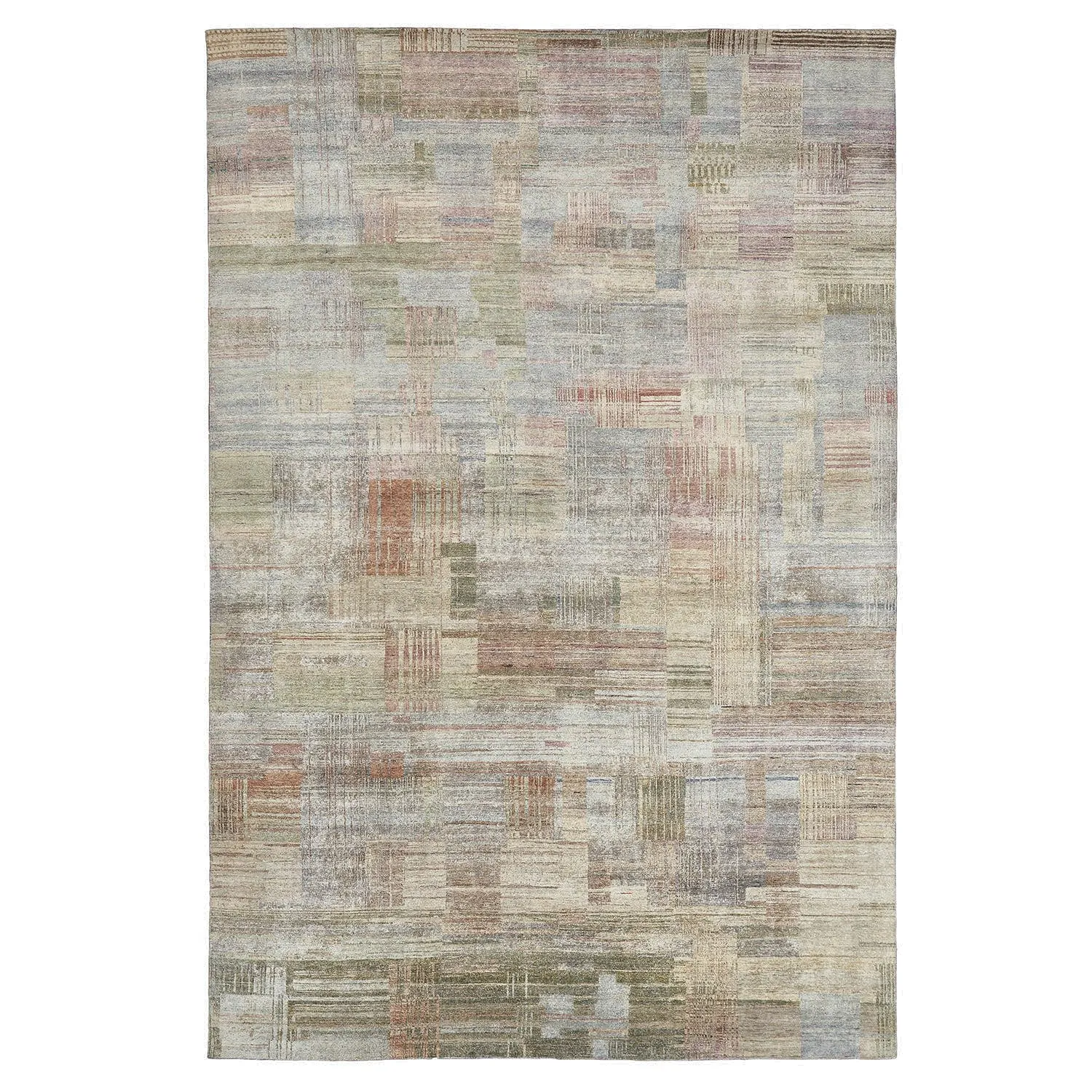 Multicolored Alchemy Transitional Wool Silk Blend Rug - 8'10"x13'3"
