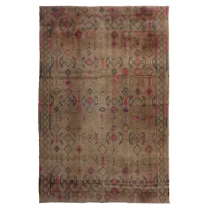 Multicolored Flatweave Wool Rug - 5'7" x 9'9"