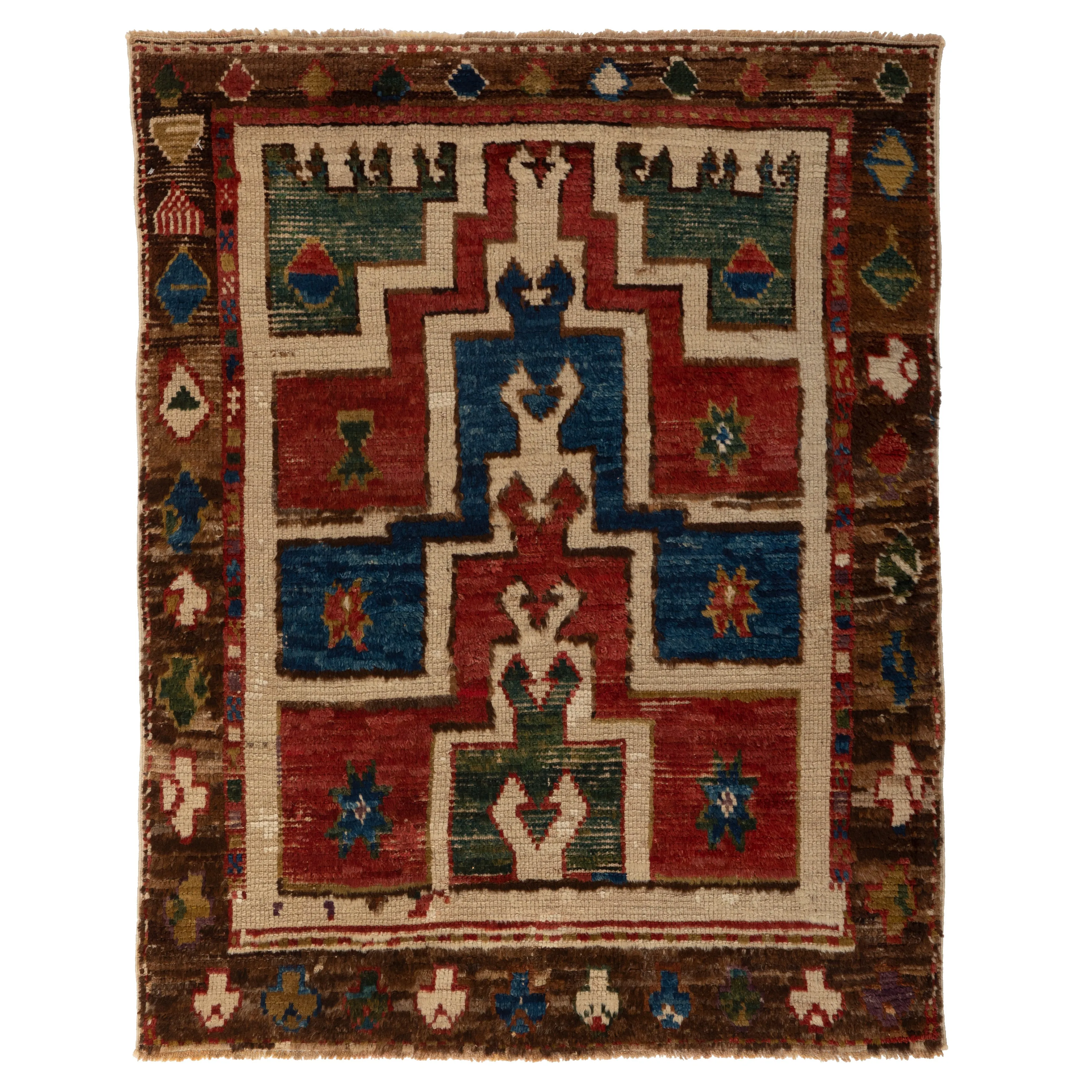 Multicolored Traditional Wool Rug - 3'3" x 4'2"