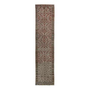 Multicolored Traditional Wool Runner - 3'5" x 16'2"