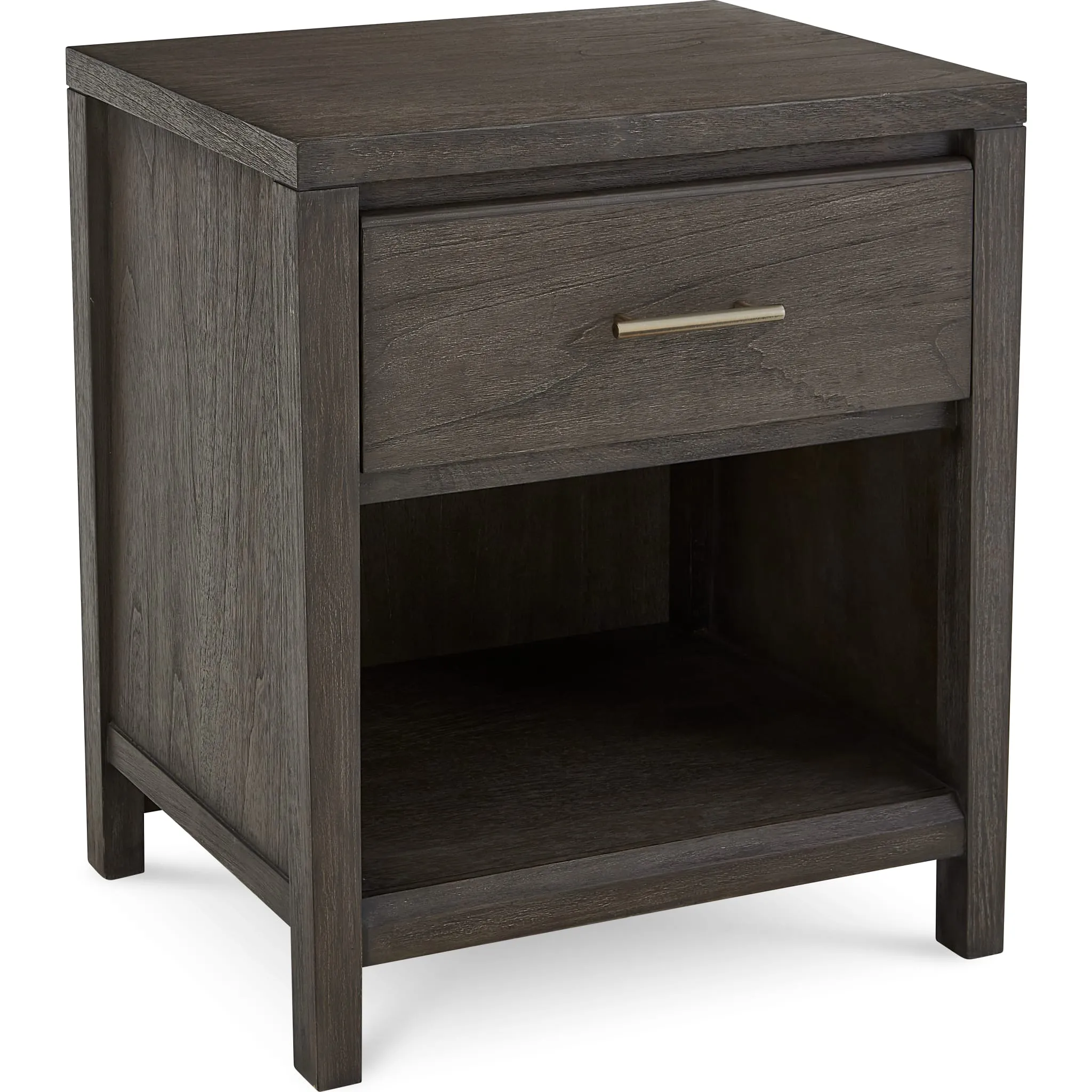 Nevis One Drawer Nightstand in Sharkskin Modus
