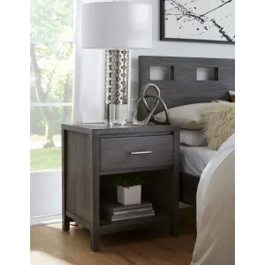Nevis One Drawer Nightstand in Sharkskin Modus