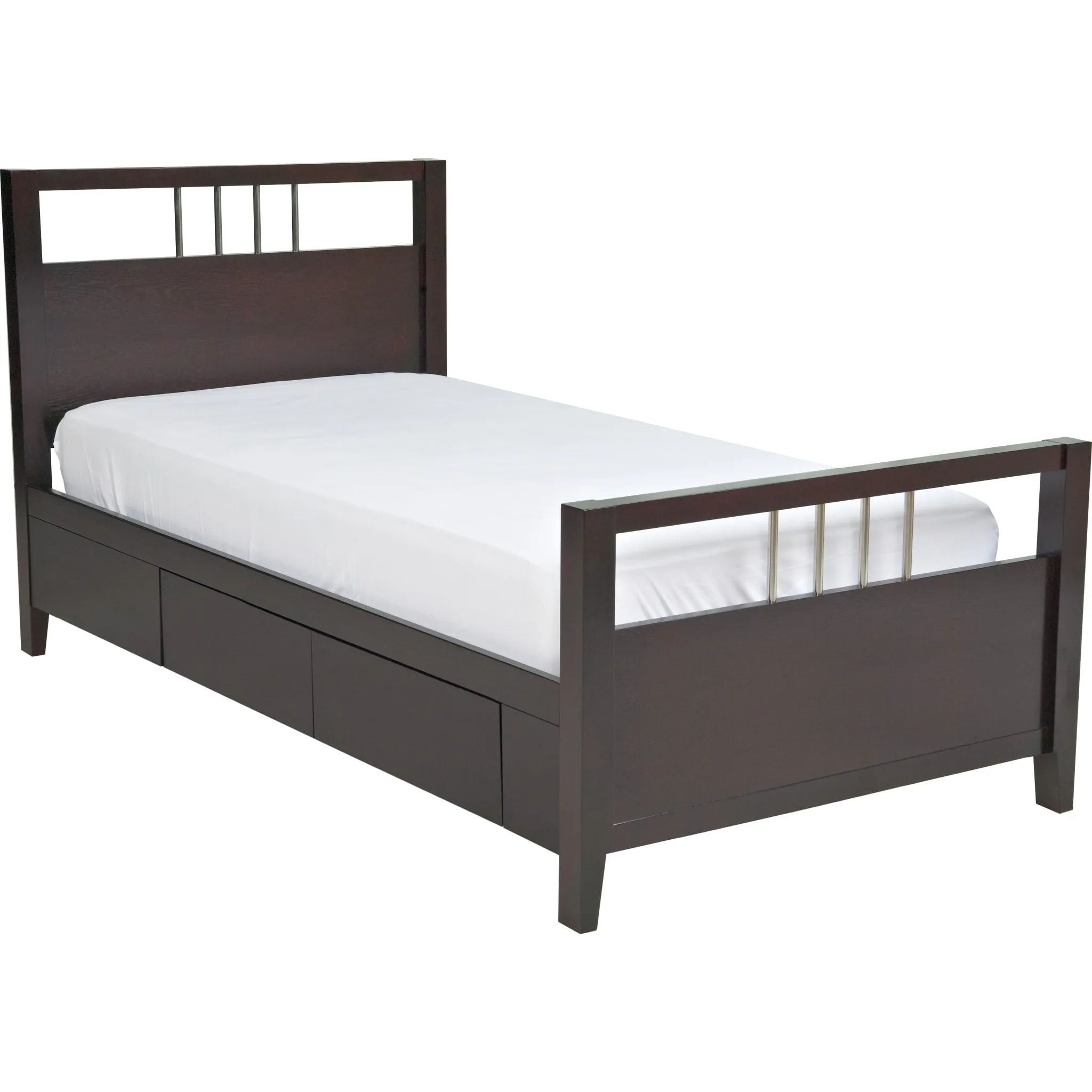 Nevis Platform Storage Bed in Espresso Modus