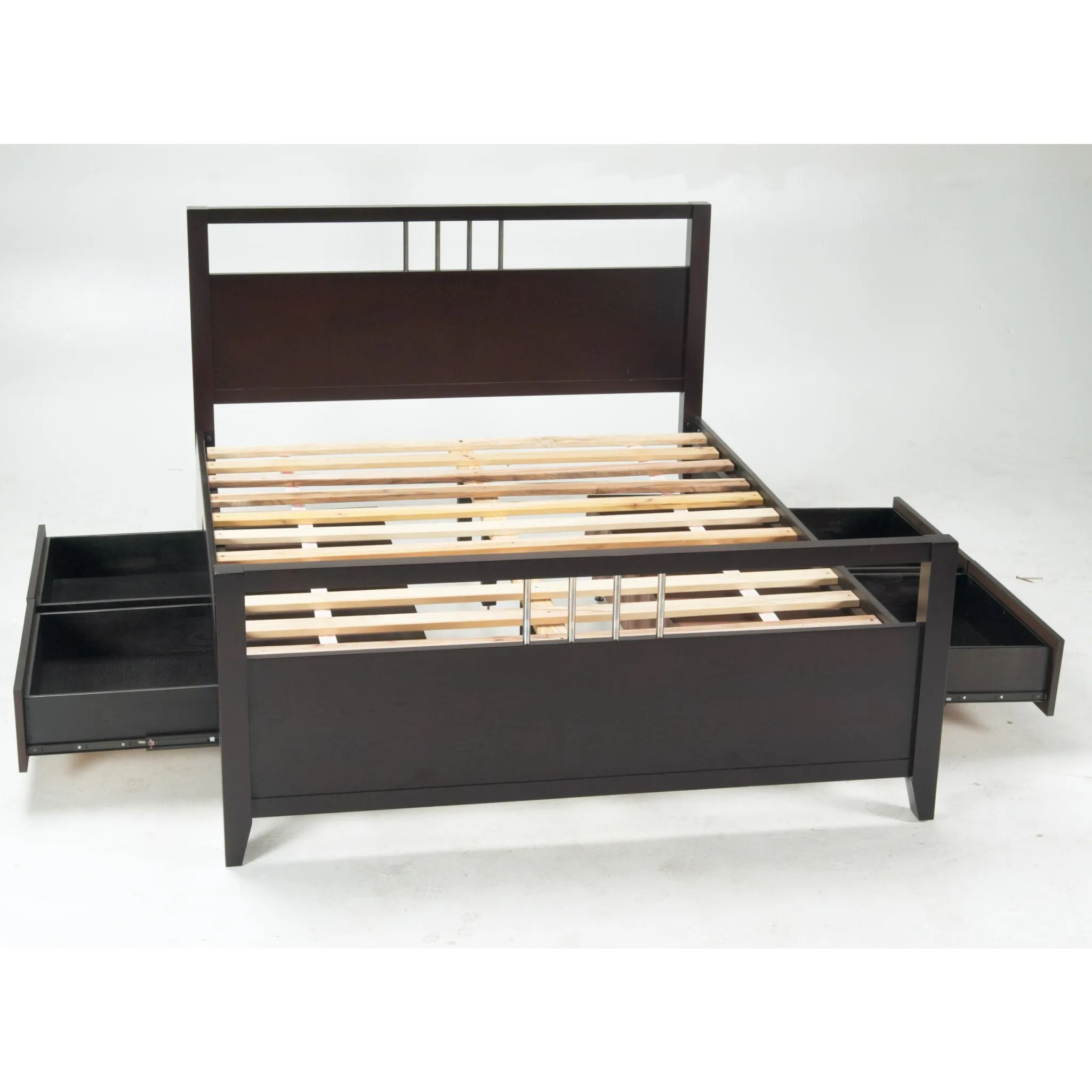 Nevis Platform Storage Bed in Espresso Modus