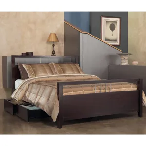Nevis Platform Storage Bed in Espresso Modus