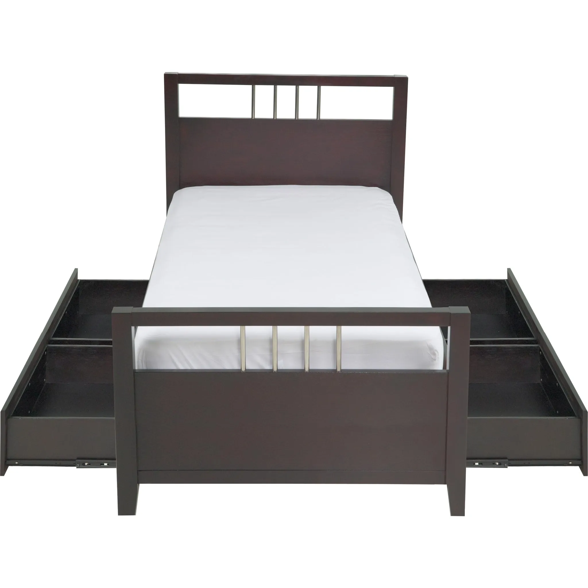 Nevis Platform Storage Bed in Espresso Modus