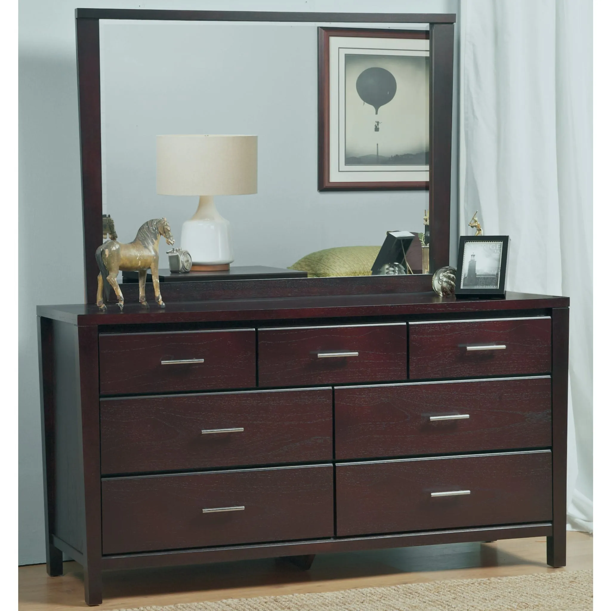 Nevis Seven Drawer Dresser in Espresso (2024) Modus