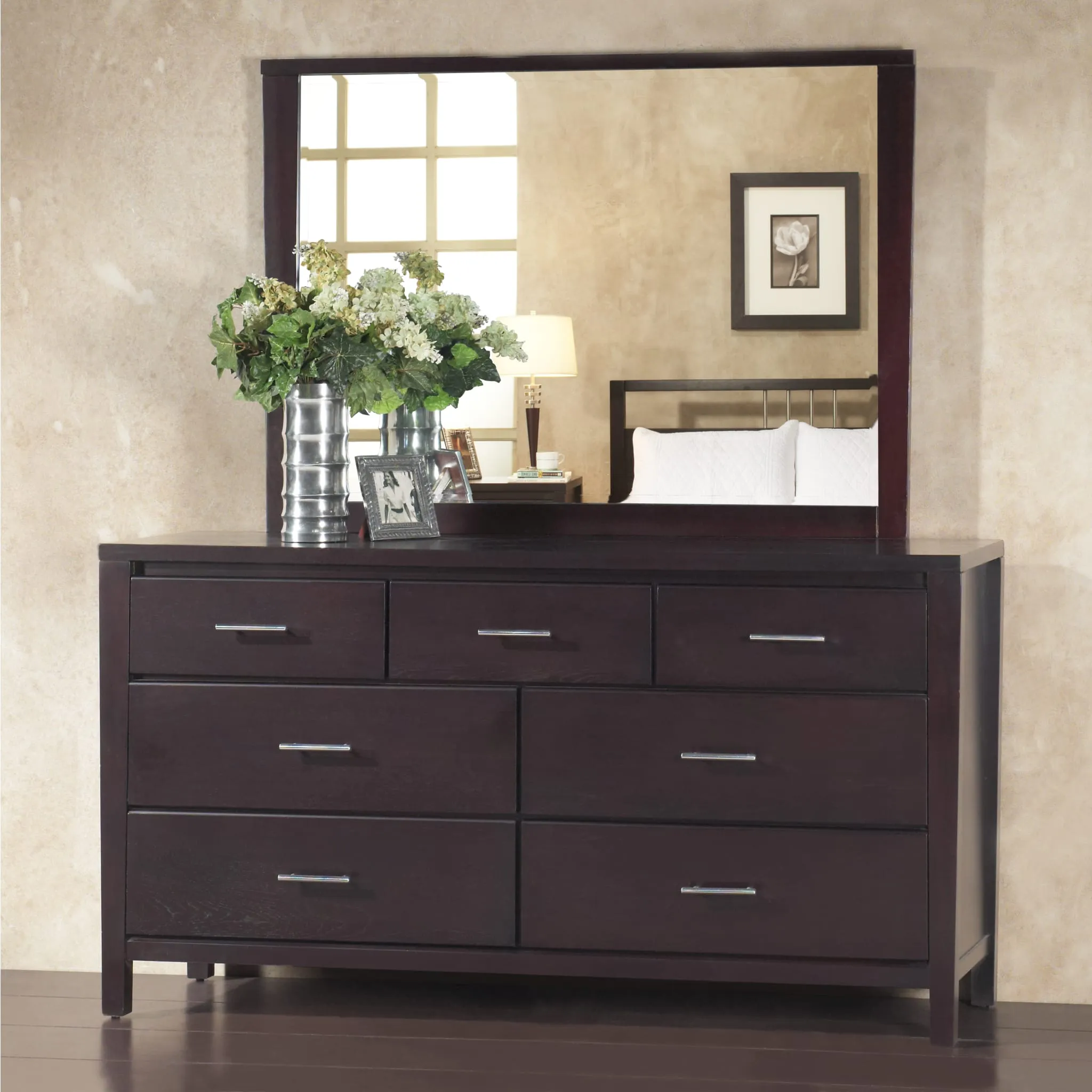 Nevis Seven Drawer Dresser in Espresso (2024) Modus