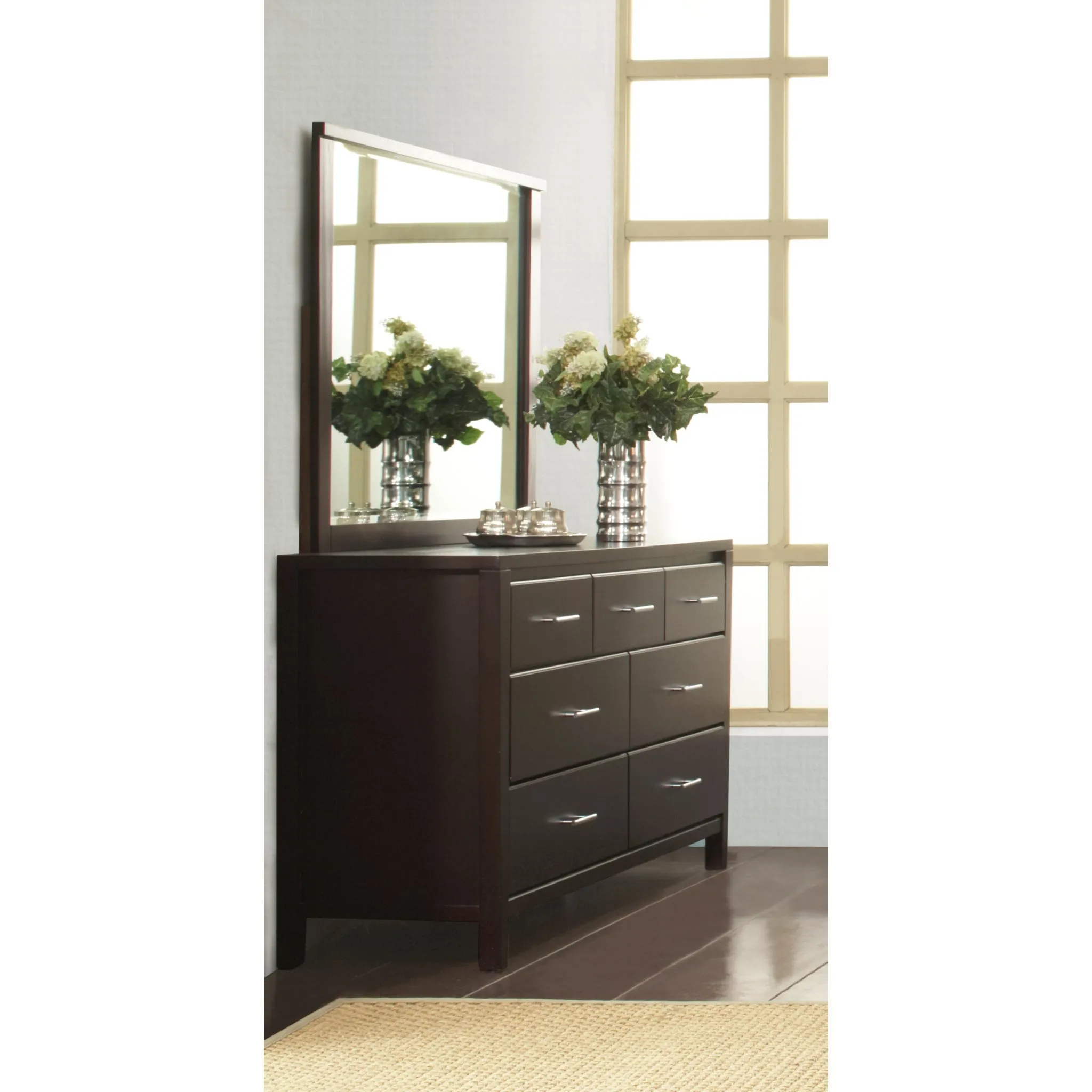 Nevis Seven Drawer Dresser in Espresso (2024) Modus