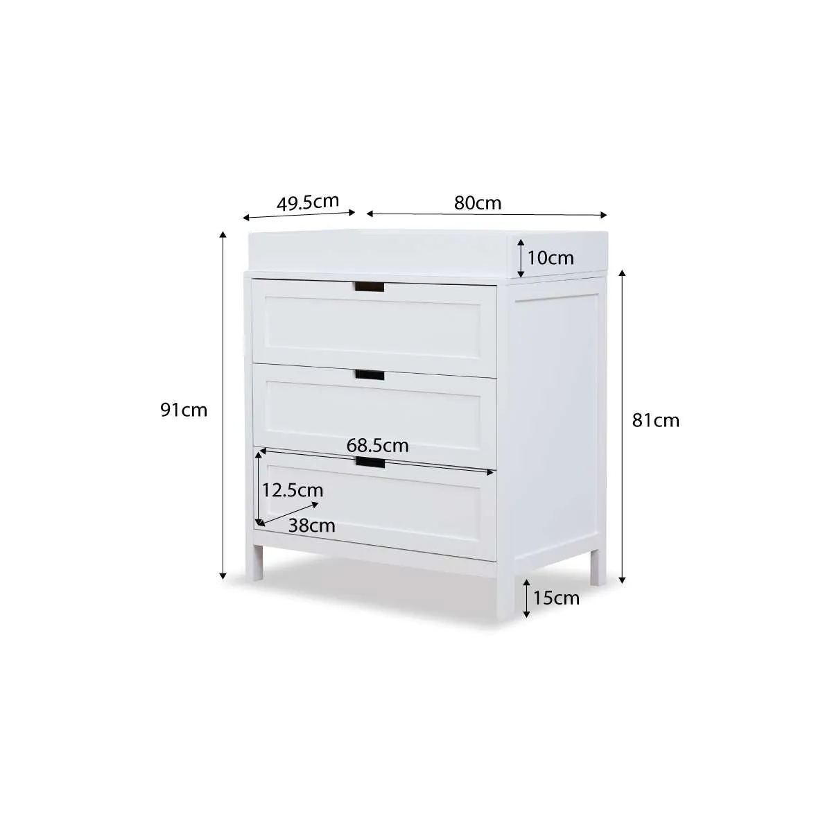 Newport Change Table with Removable Top Mocka