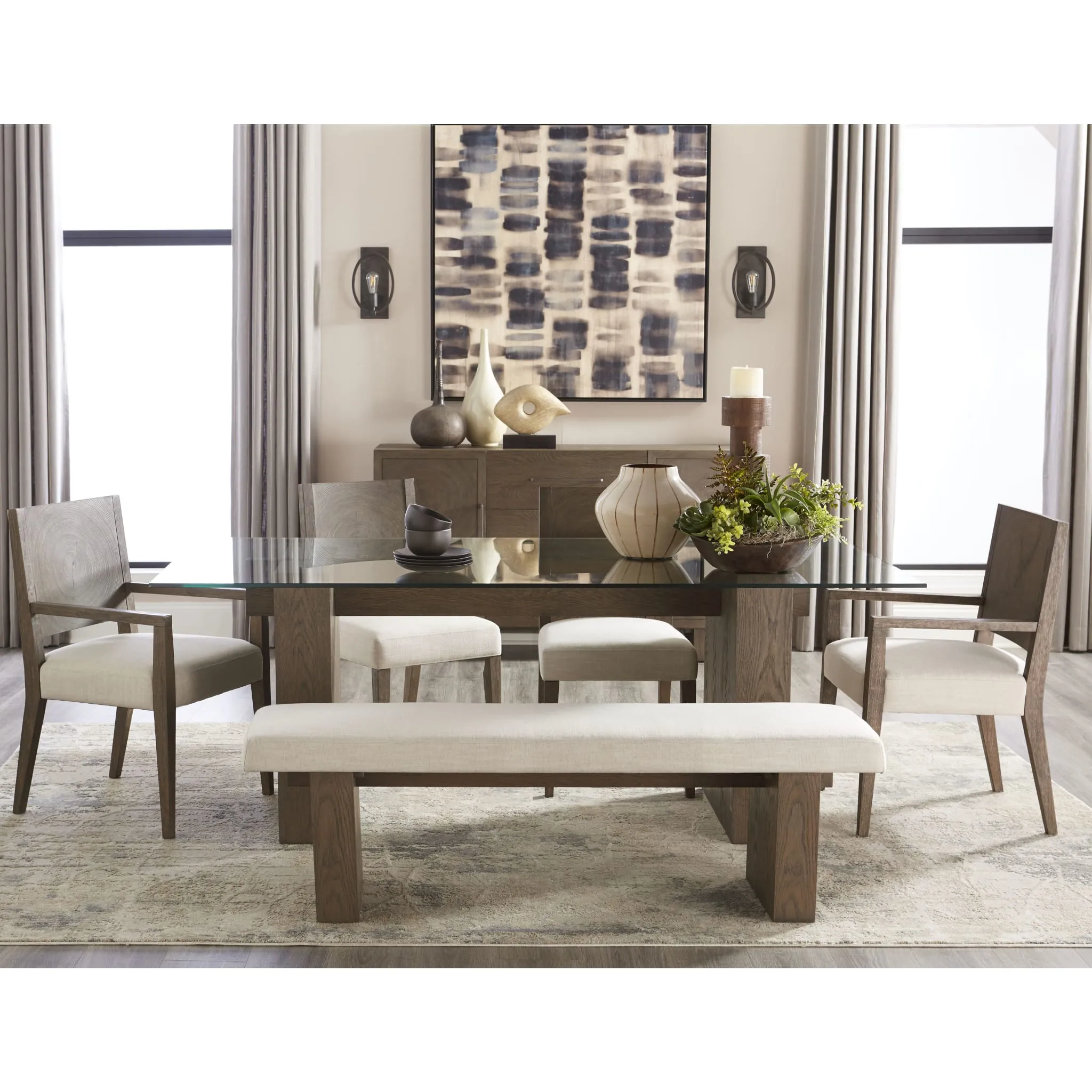 Oakland Three-Drawer Sideboard in Brunette Modus