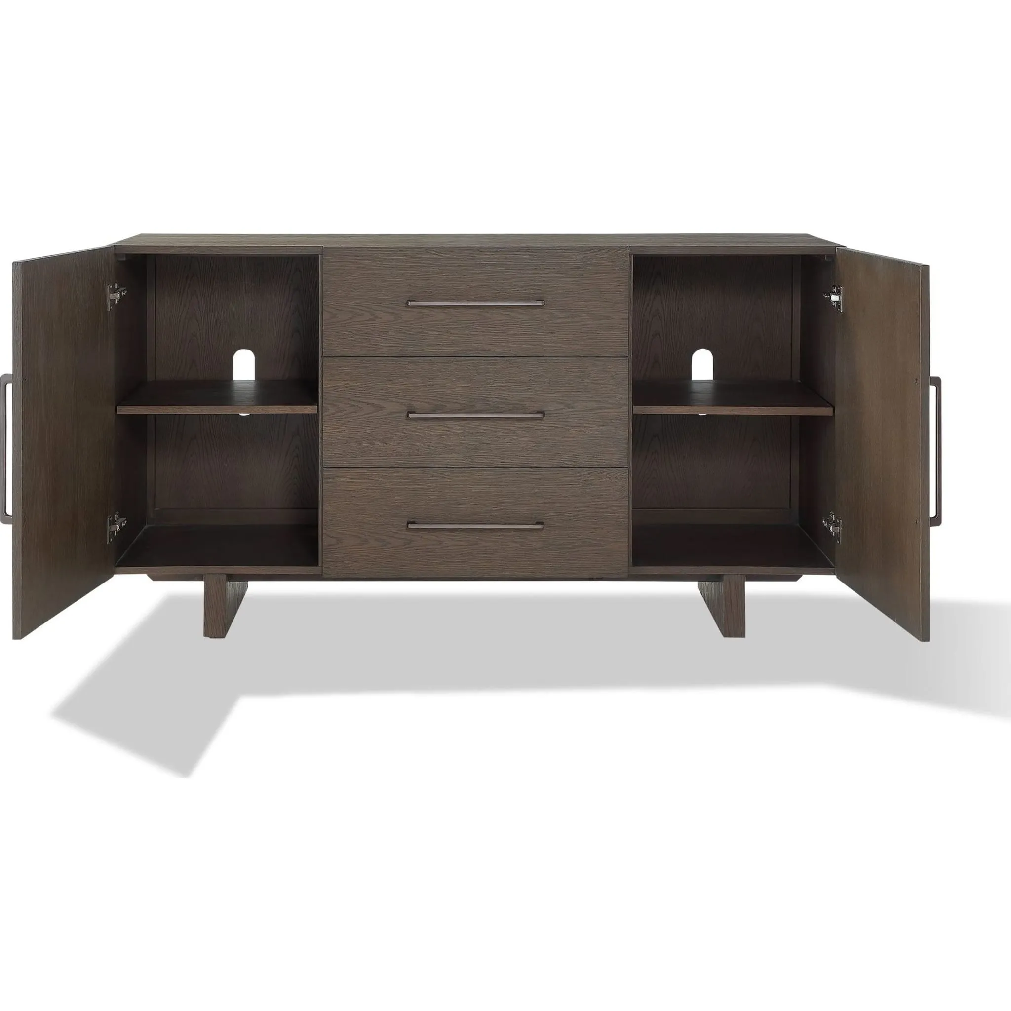 Oakland Three-Drawer Sideboard in Brunette Modus