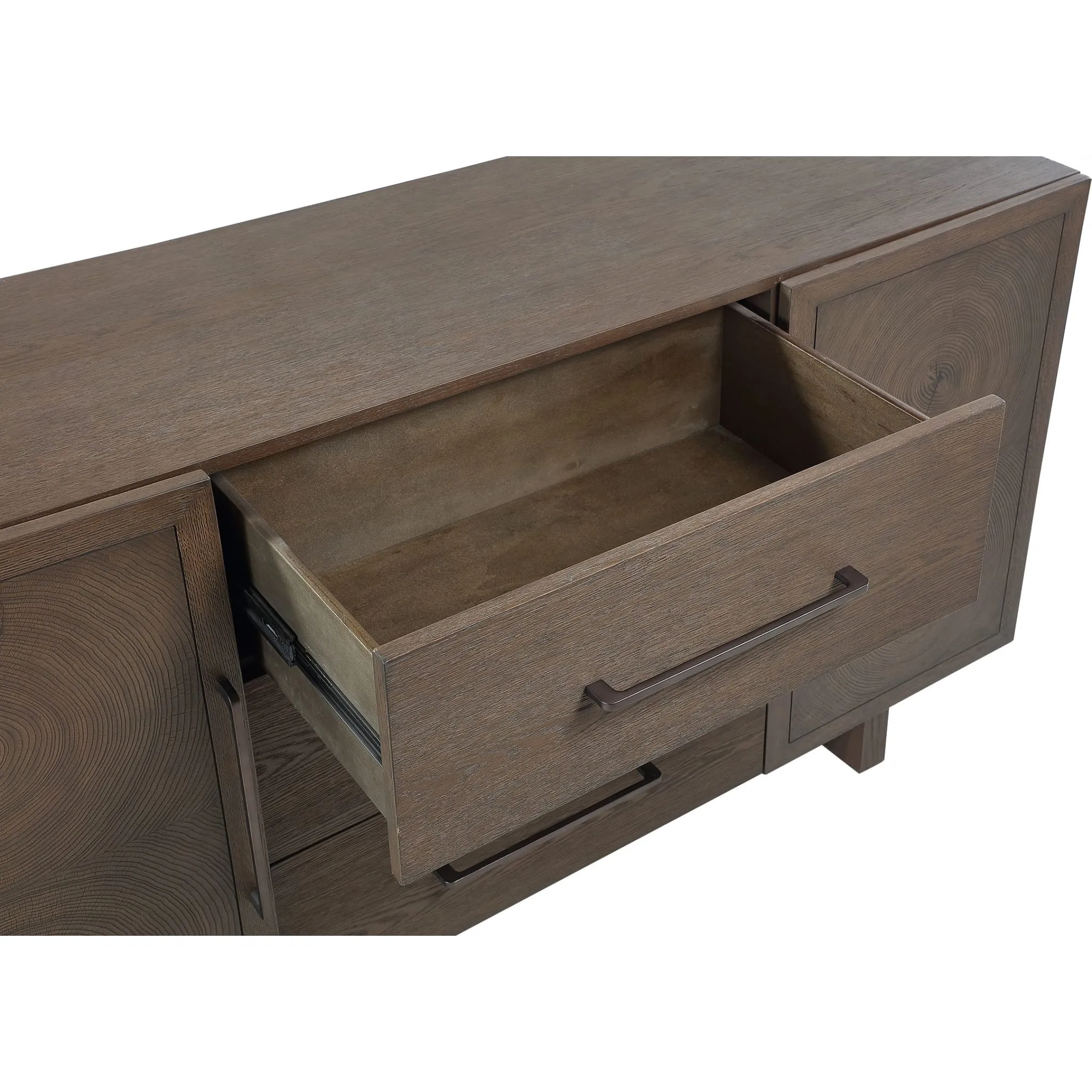 Oakland Three-Drawer Sideboard in Brunette Modus