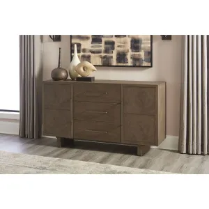 Oakland Three-Drawer Sideboard in Brunette Modus