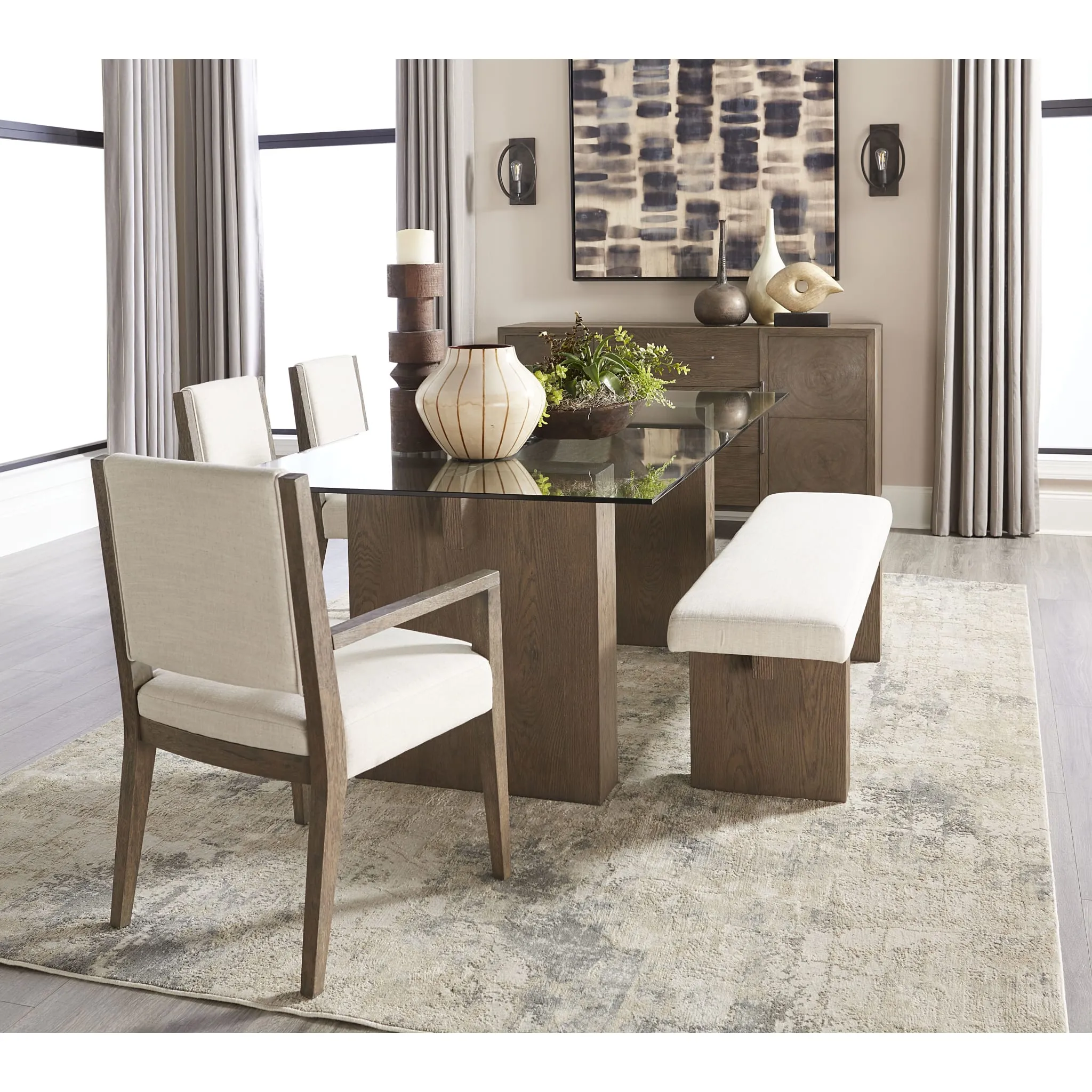 Oakland Three-Drawer Sideboard in Brunette Modus