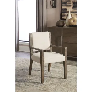 Oakland Upholstered Arm Chair in Brunette Modus