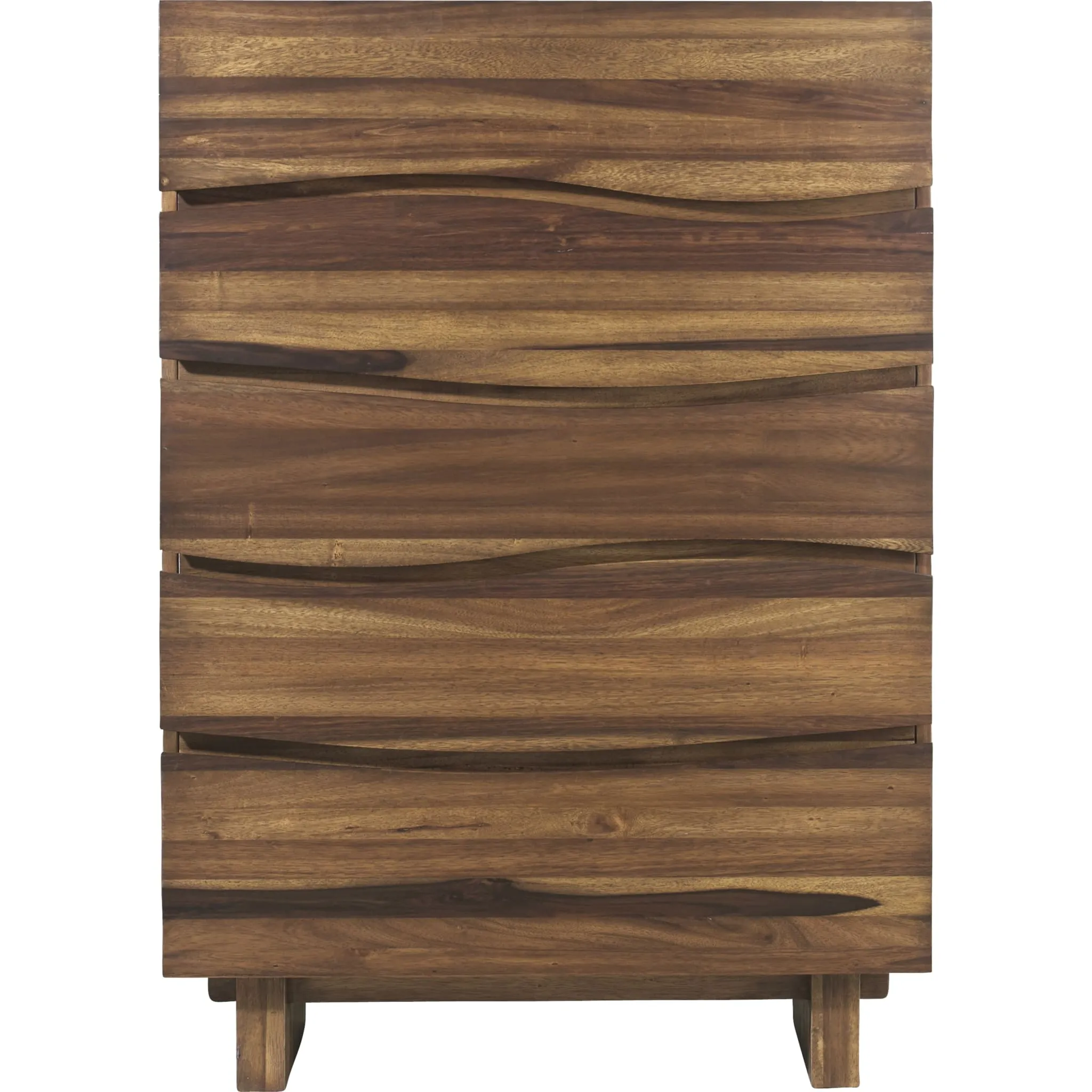 Ocean Five Drawer Solid Wood Chest in Natural Sengon (2024) Modus