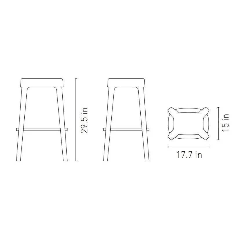 Ombra Backless Bar Stool