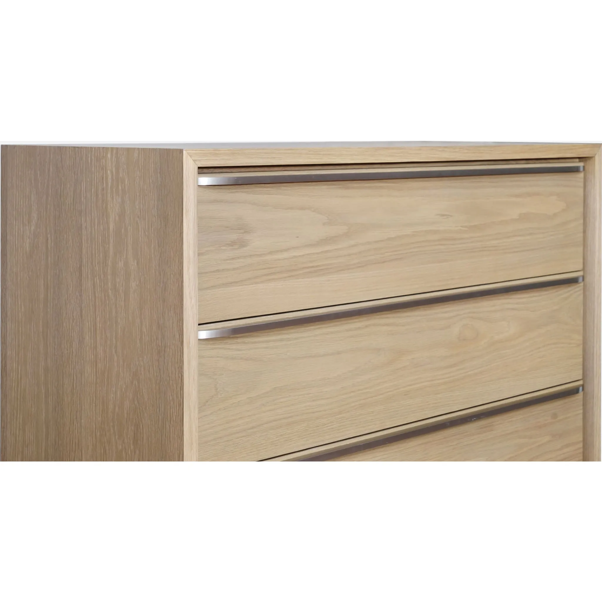 One Coastal Modern Five Drawer Chest in Bisque Modus