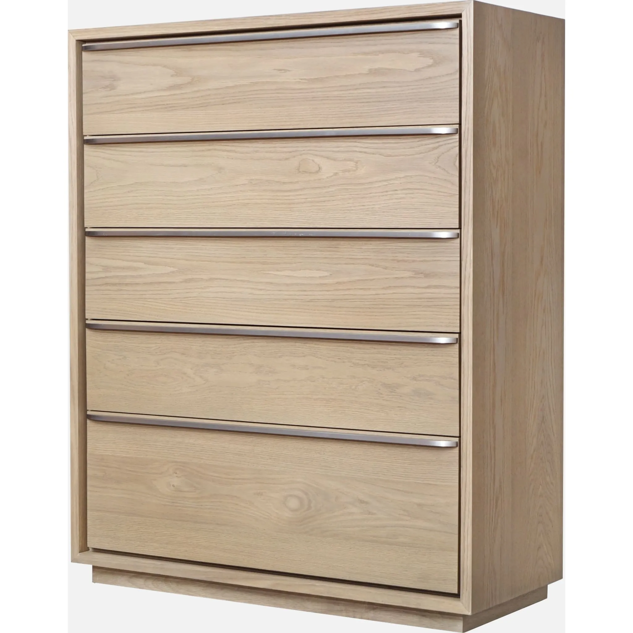 One Coastal Modern Five Drawer Chest in Bisque Modus