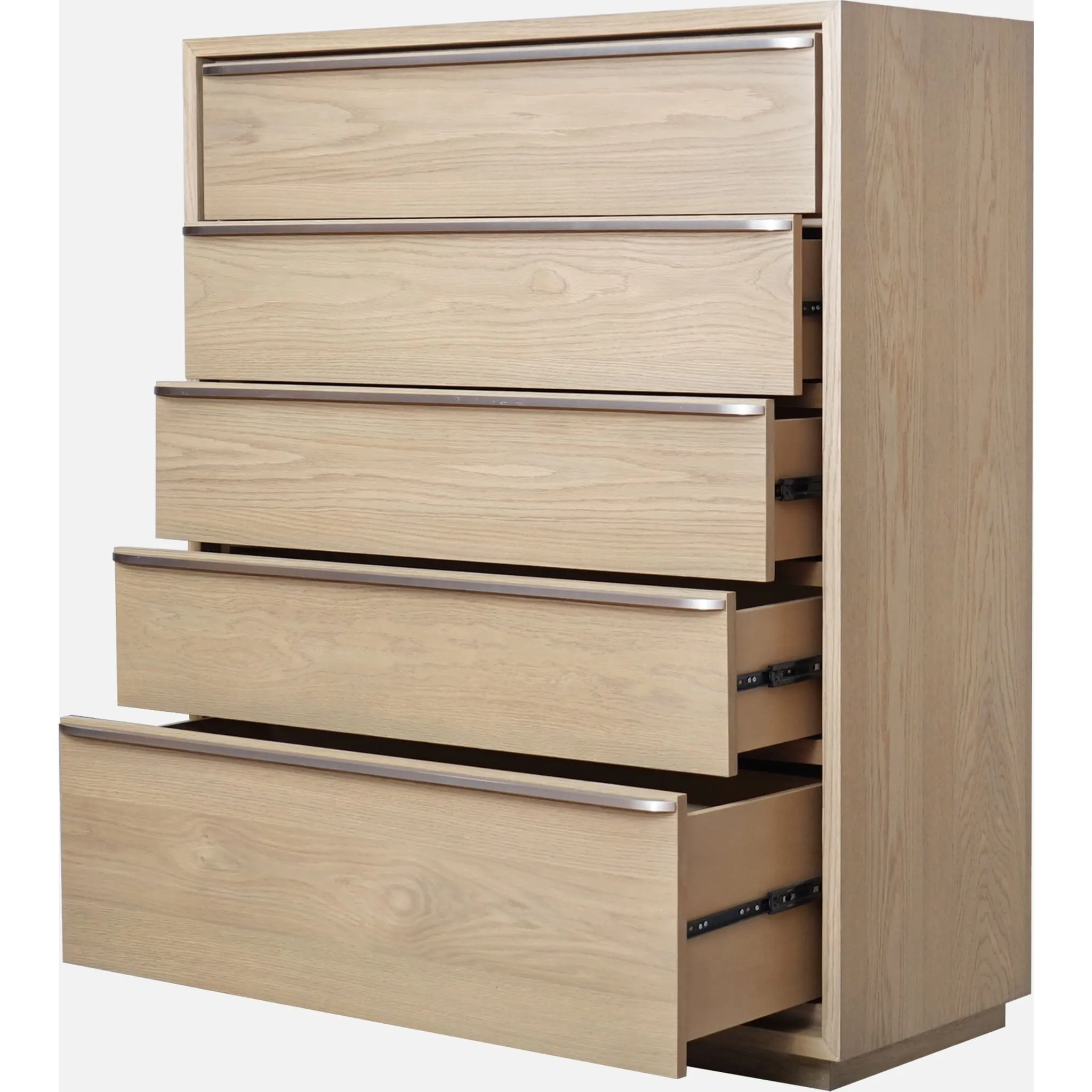 One Coastal Modern Five Drawer Chest in Bisque Modus