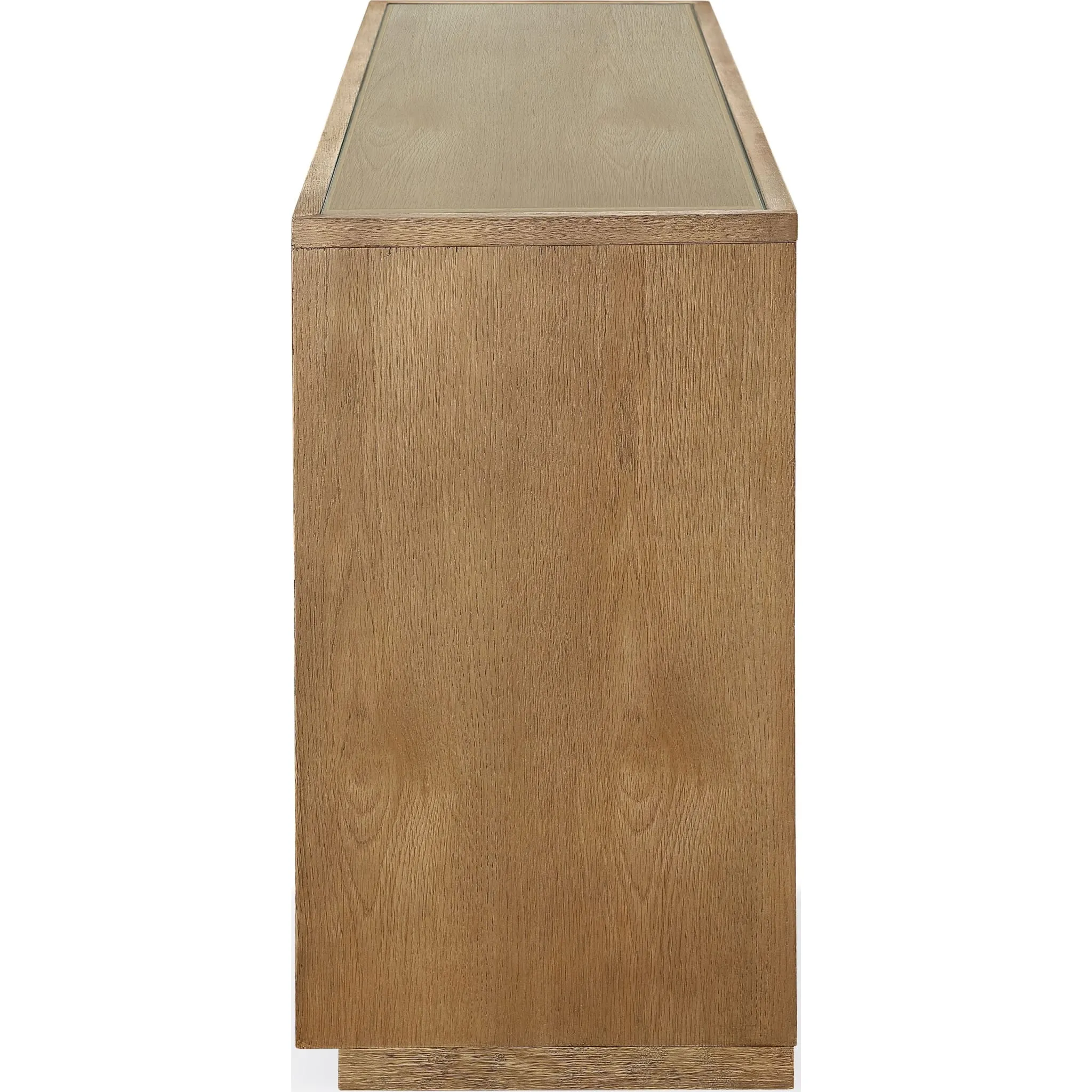 One Modern Coastal Four Door Sideboard in White Oak Modus