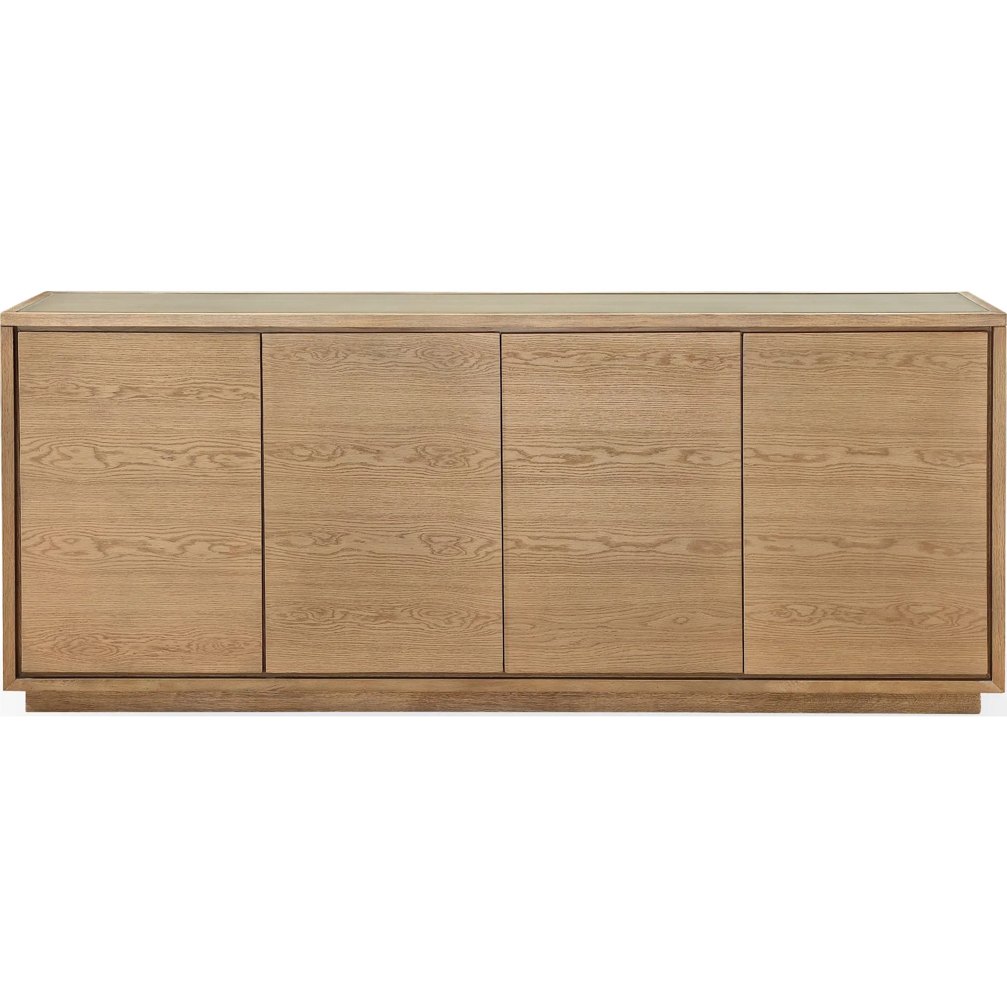 One Modern Coastal Four Door Sideboard in White Oak Modus