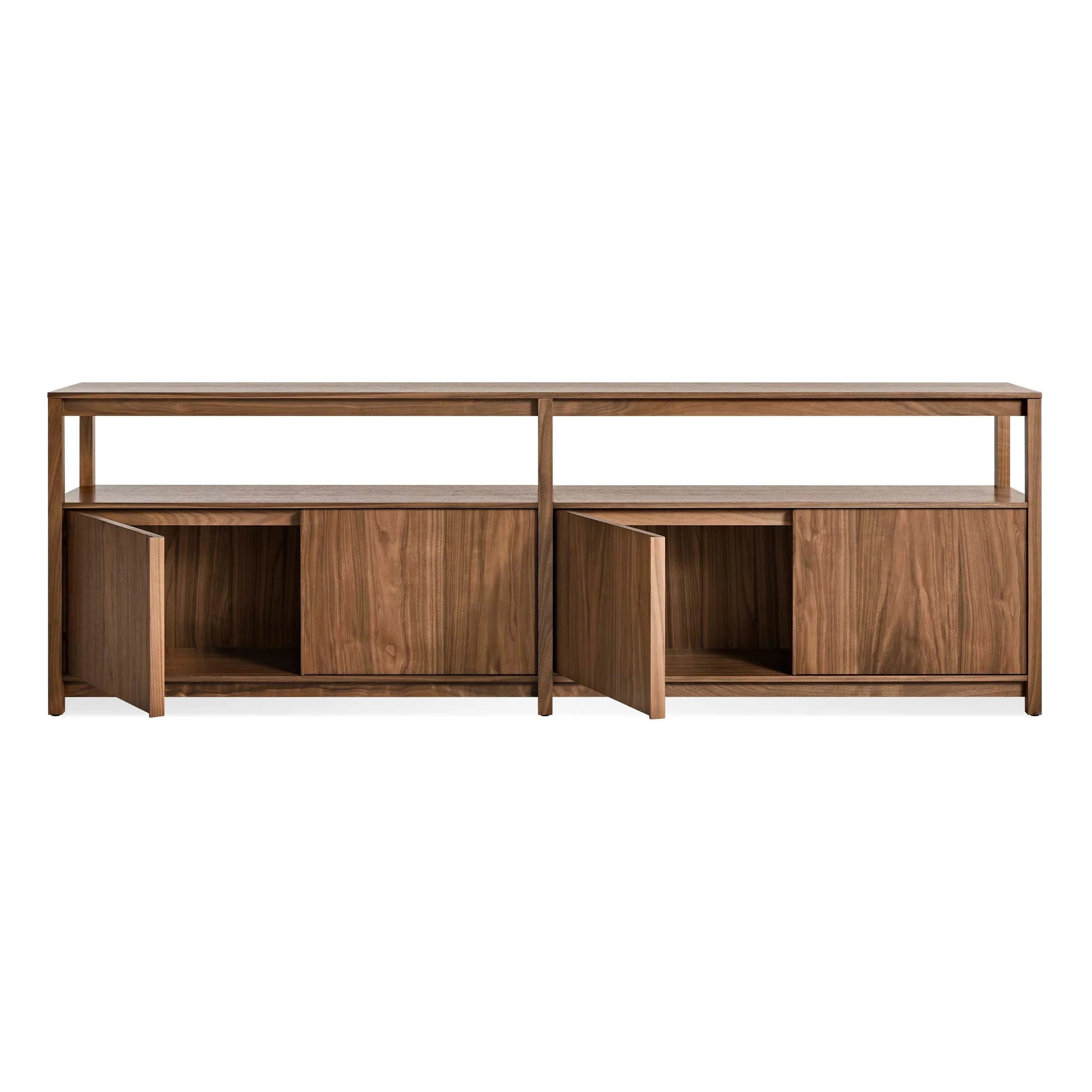 Open Plan Long and Low Bookcase with Storage