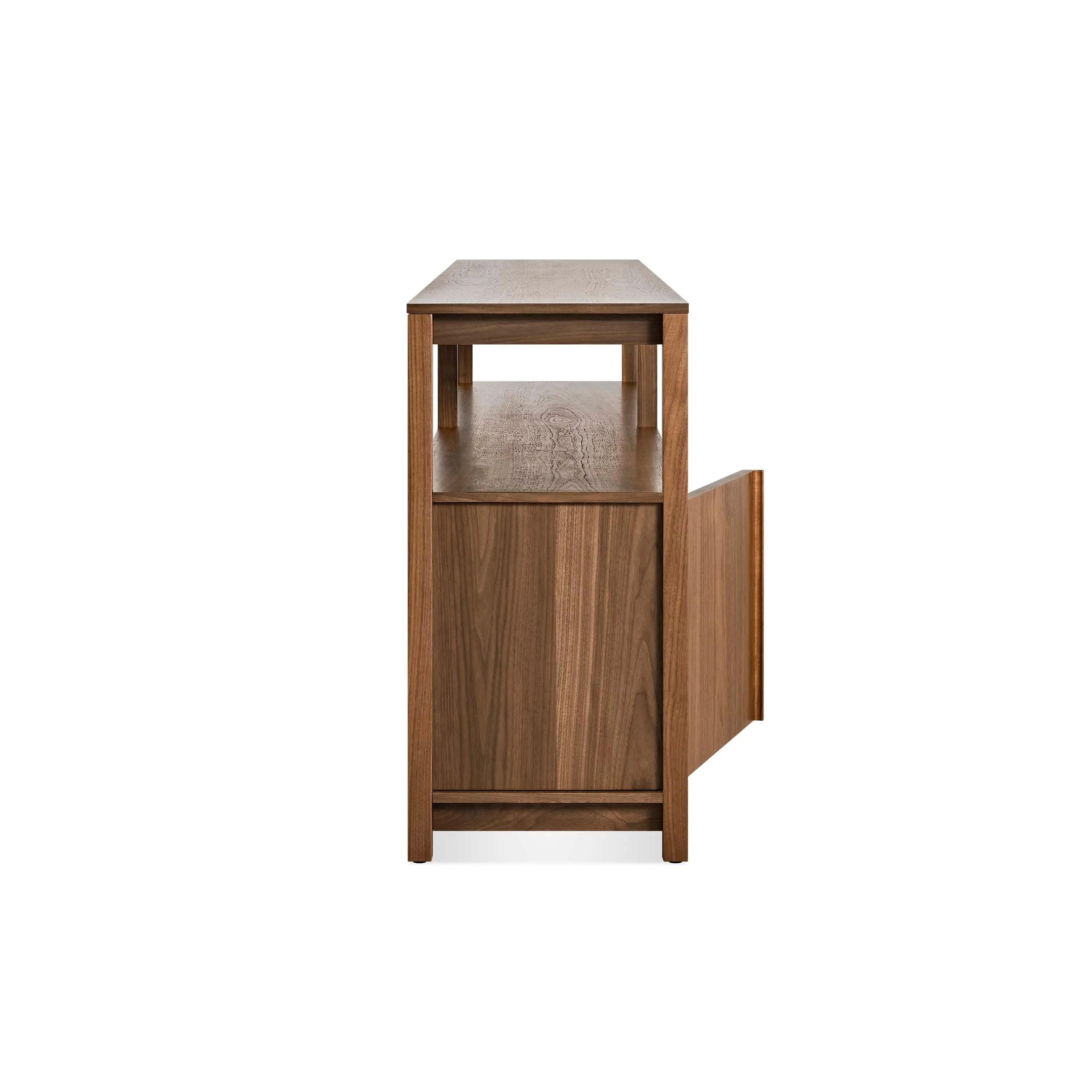 Open Plan Long and Low Bookcase with Storage