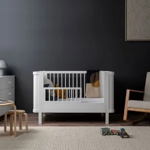 Orlando Contempo Cot Toddler Bed Half Frame - White Mocka