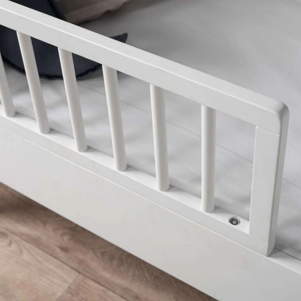 Orlando Contempo Cot Toddler Bed Half Frame - White Mocka