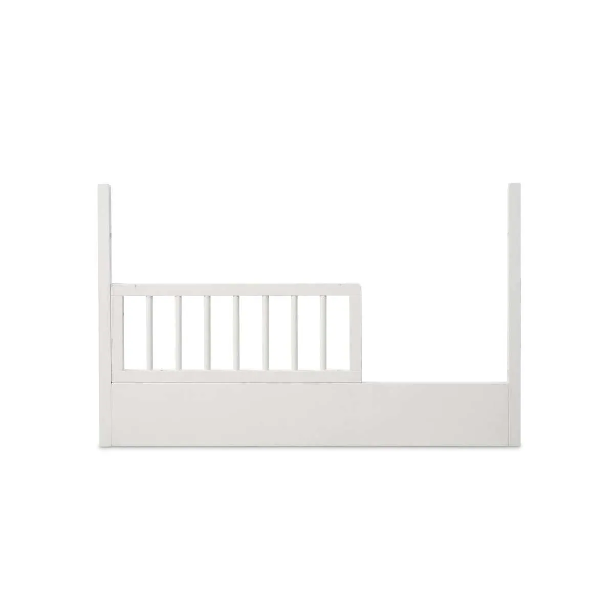 Orlando Contempo Cot Toddler Bed Half Frame - White Mocka