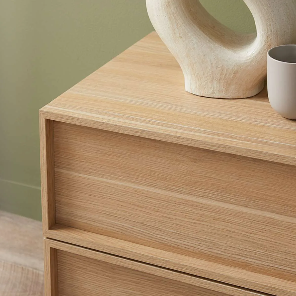 Osaka Bedside Table - Natural Mocka