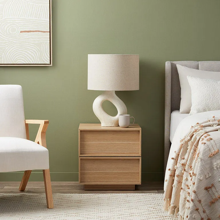 Osaka Bedside Table - Natural Mocka