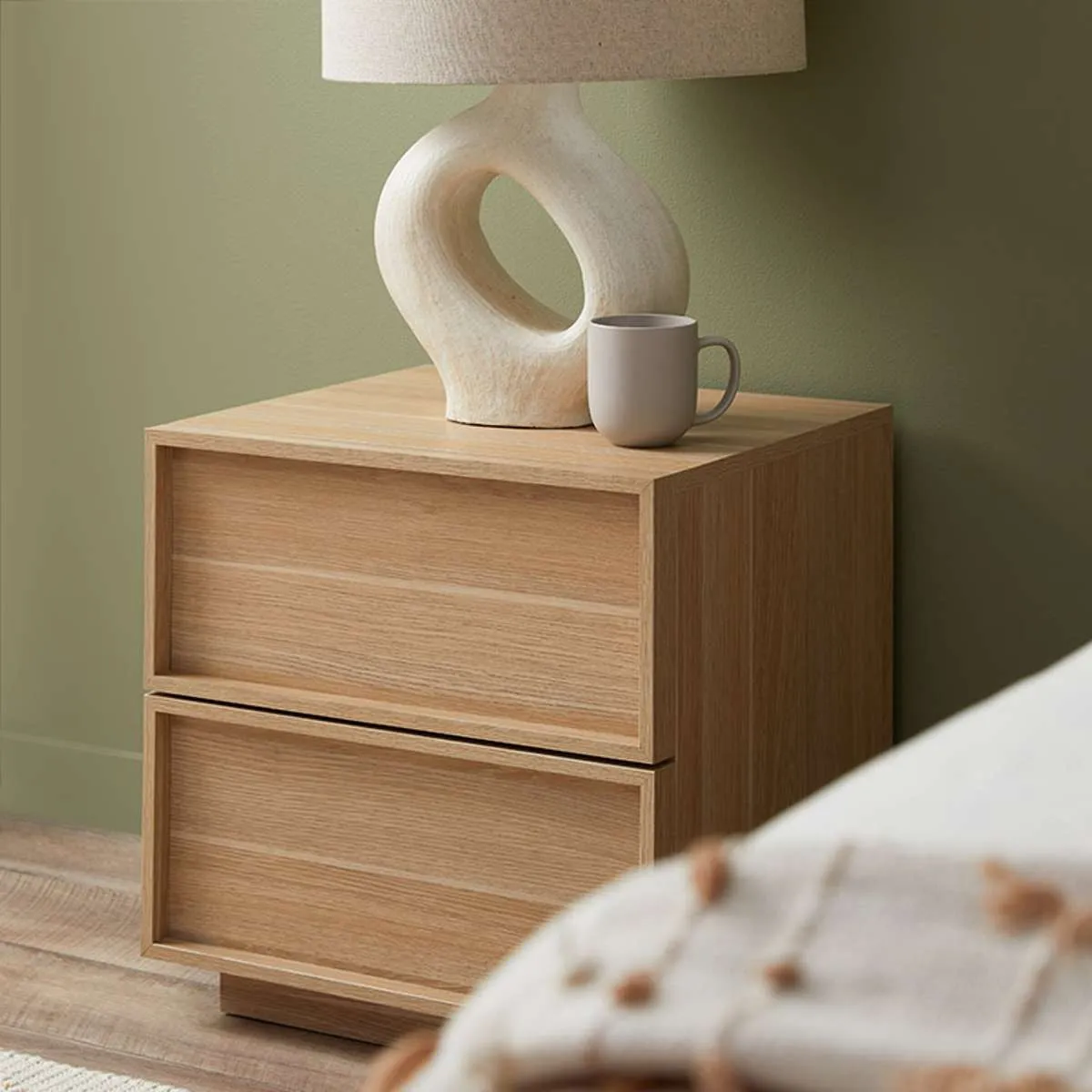 Osaka Bedside Table - Natural Mocka