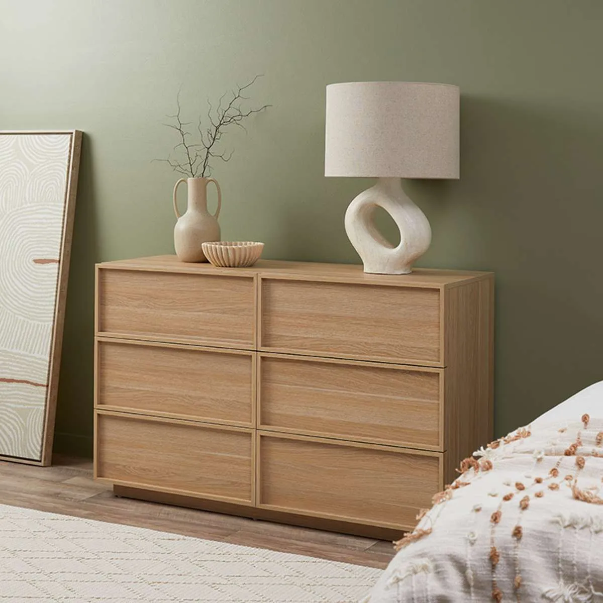 Osaka Six Drawer - Natural Mocka