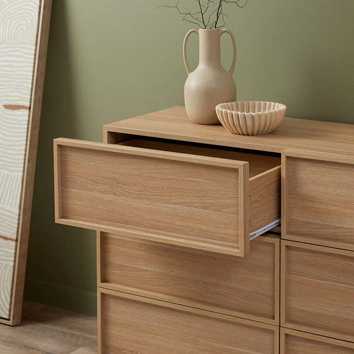Osaka Six Drawer - Natural Mocka