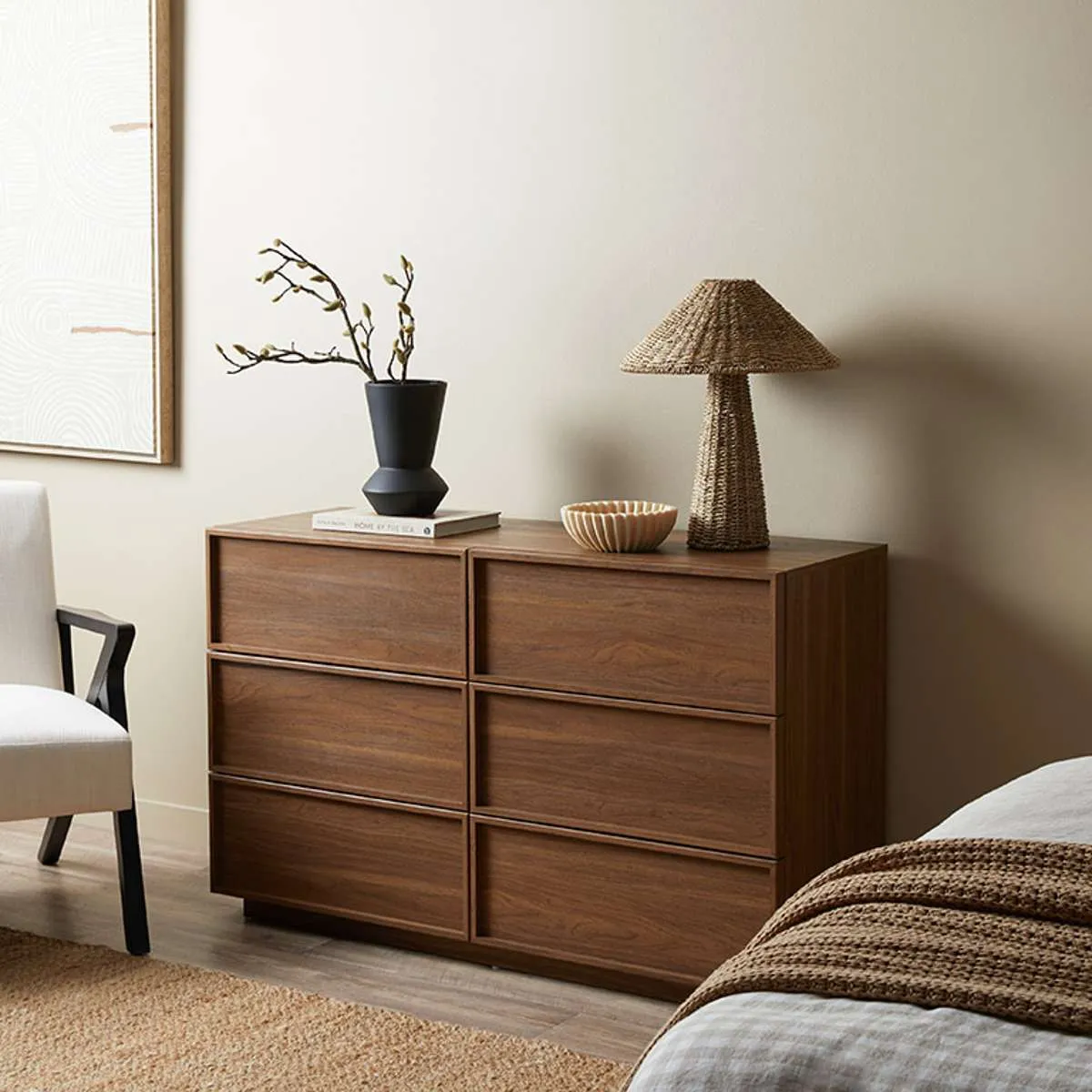 Osaka Six Drawer - Walnut Mocka