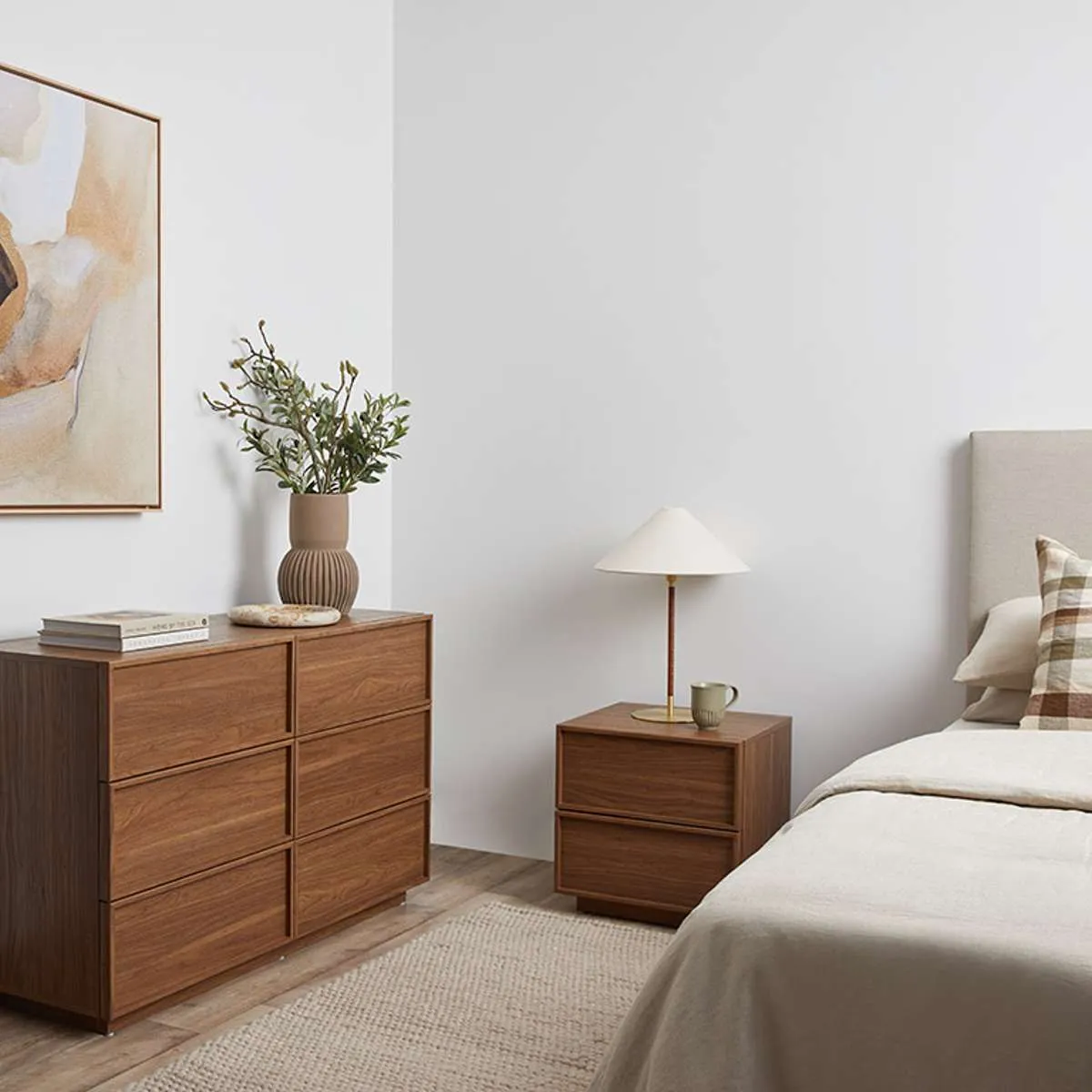 Osaka Six Drawer - Walnut Mocka