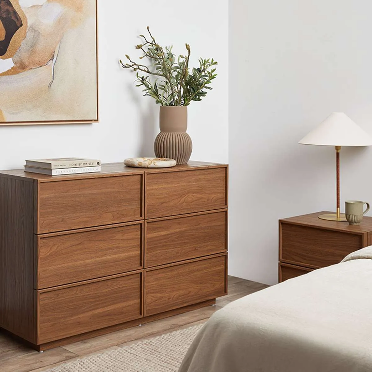 Osaka Six Drawer - Walnut Mocka