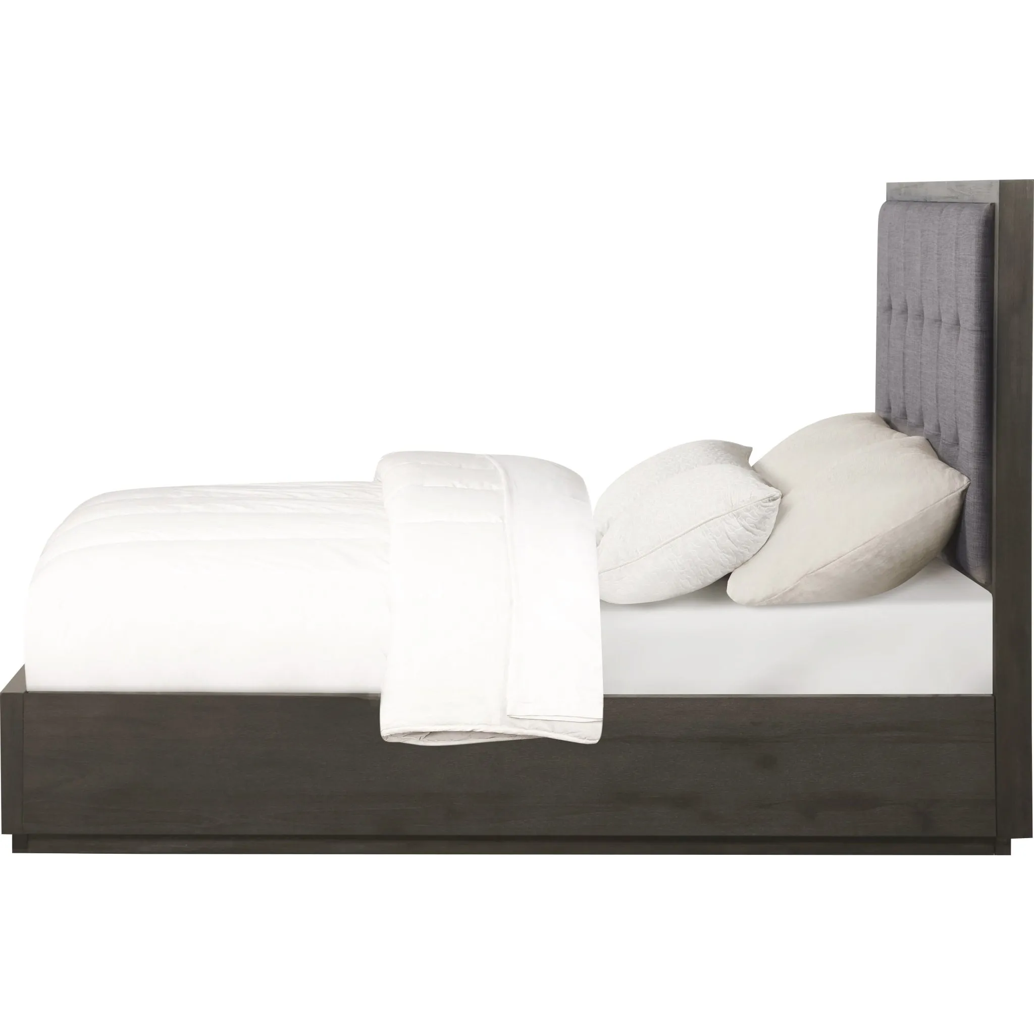 Oxford Upholstered Platform Bed in Dolphin Modus