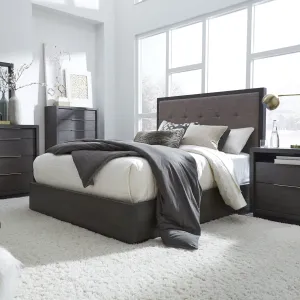 Oxford Upholstered Platform Bed in Dolphin Modus