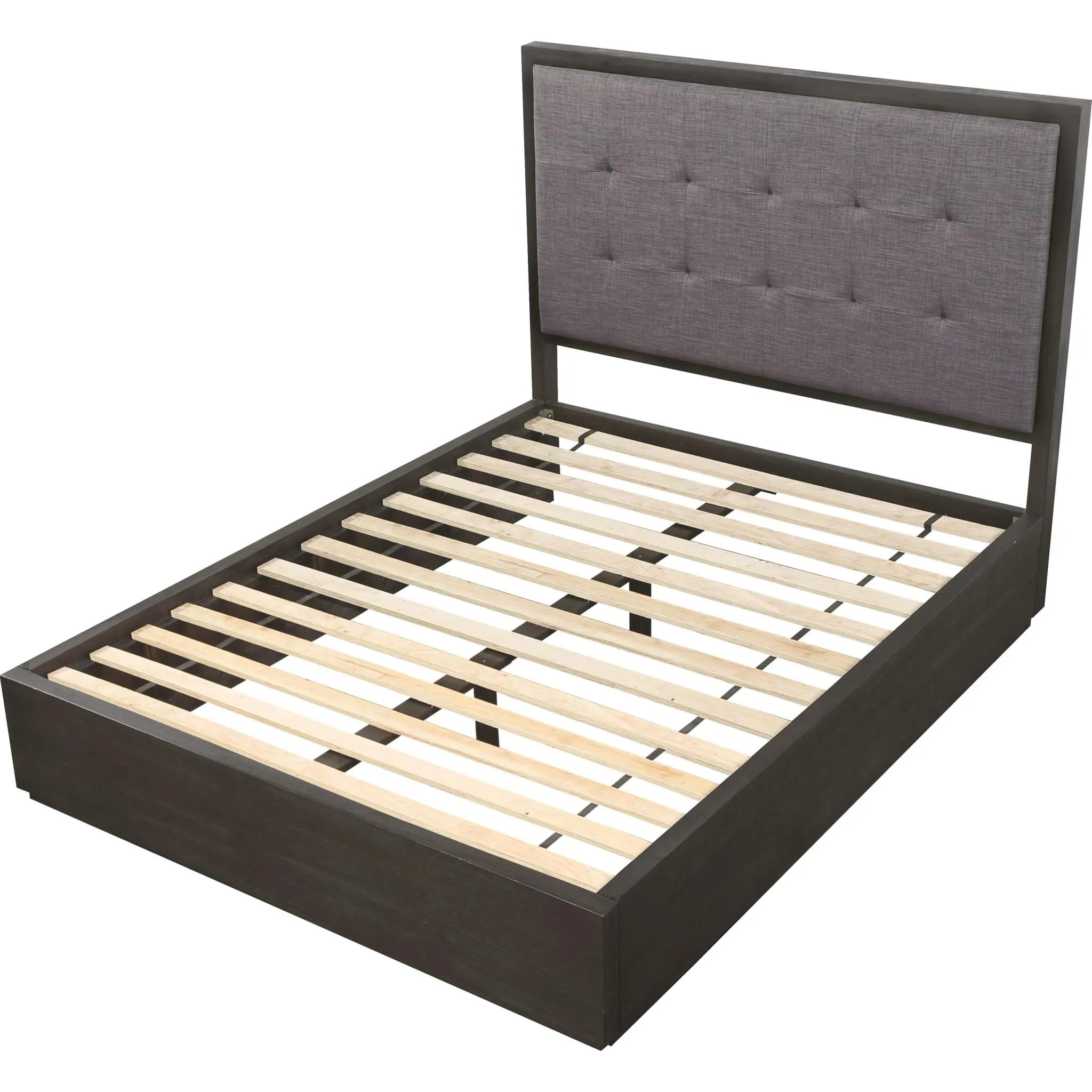 Oxford Upholstered Platform Bed in Dolphin Modus