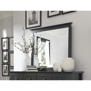 Paragon Beveled Glass Mirror in Black Modus