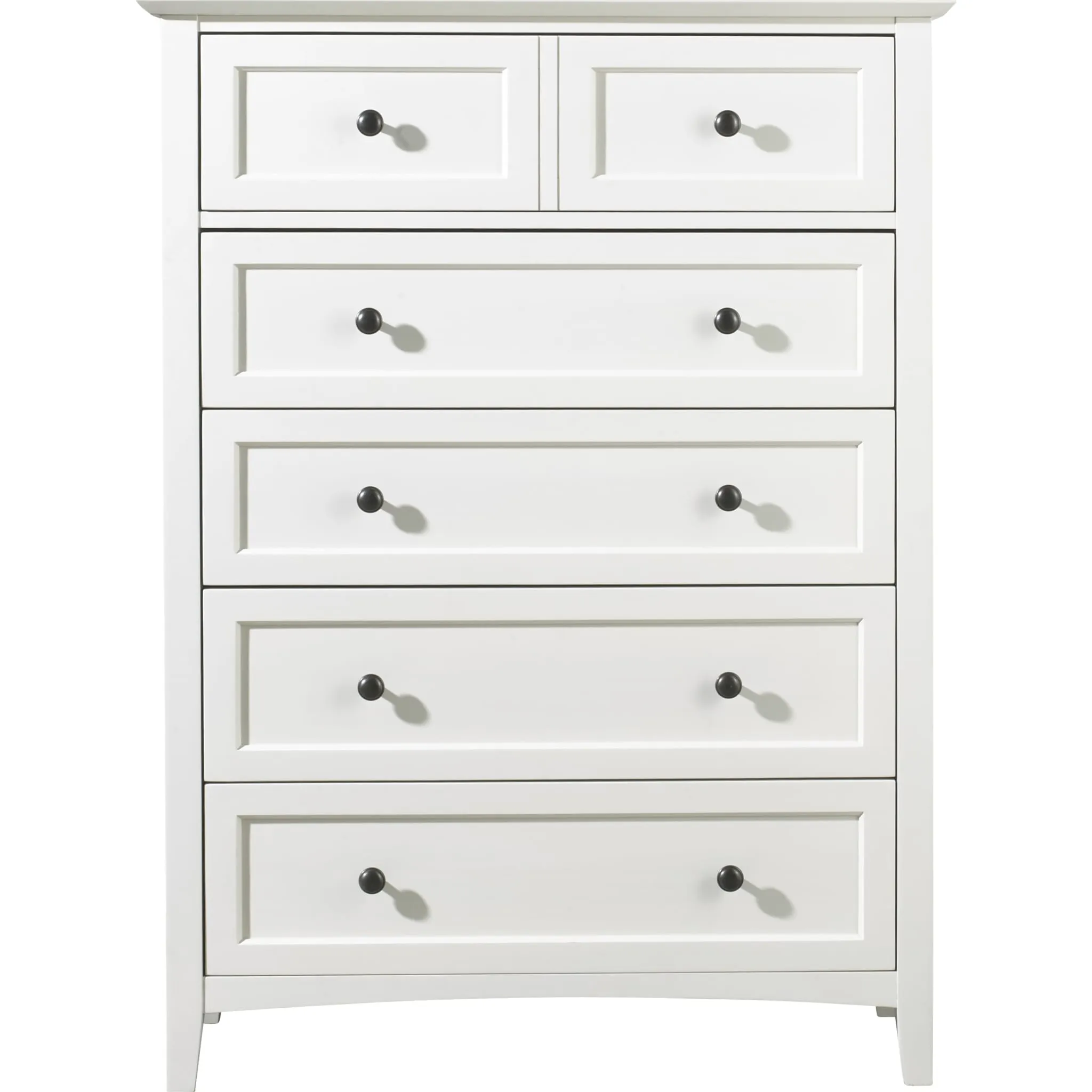Paragon Five Drawer Chest in White (2024) Modus