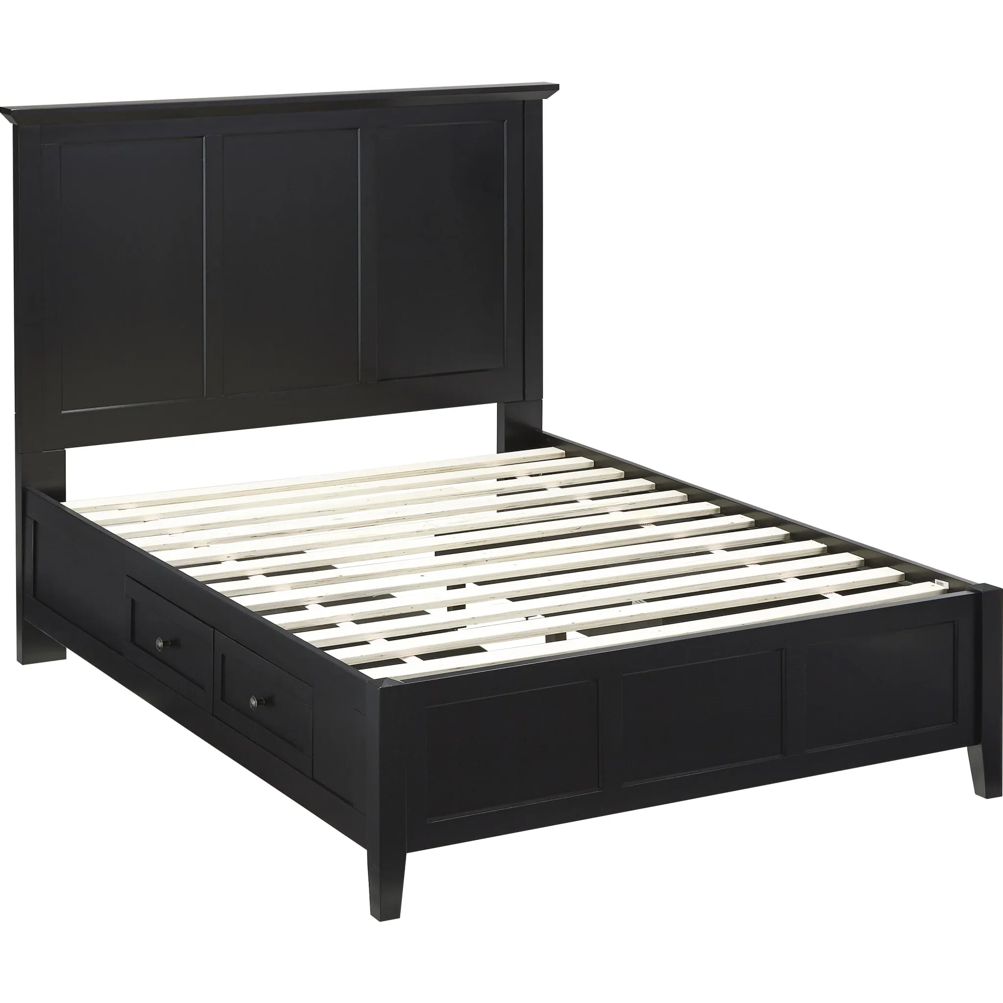 Paragon Four Drawer Wood Storage Bed in Black Modus