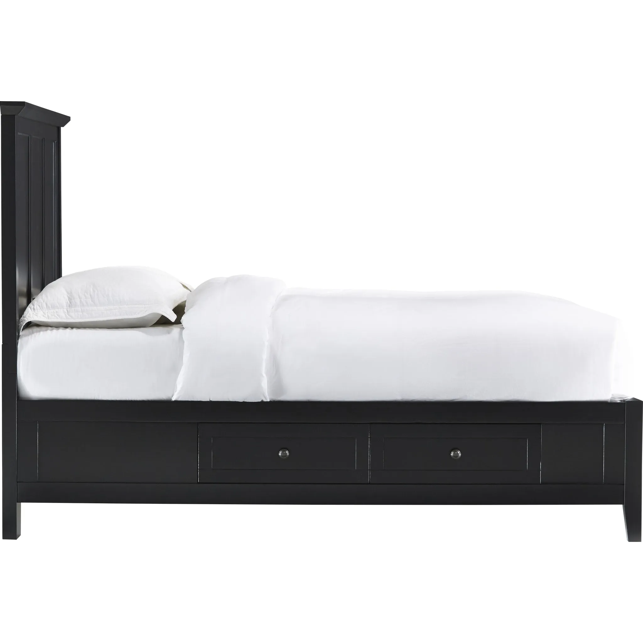 Paragon Four Drawer Wood Storage Bed in Black Modus