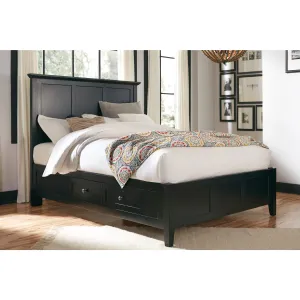 Paragon Four Drawer Wood Storage Bed in Black Modus