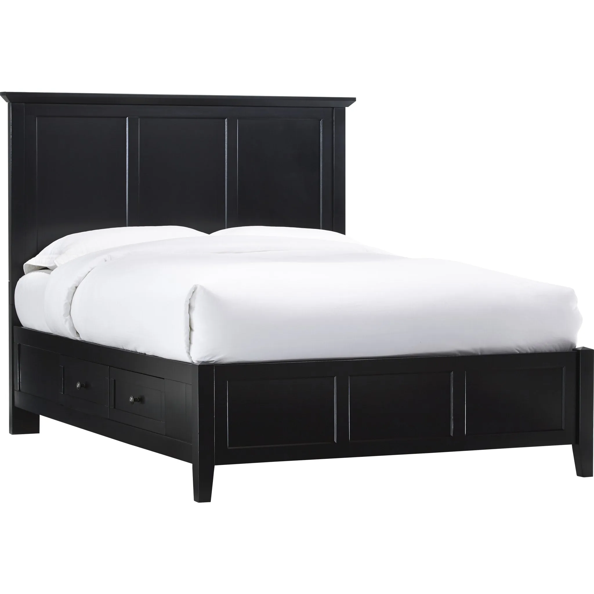 Paragon Four Drawer Wood Storage Bed in Black Modus