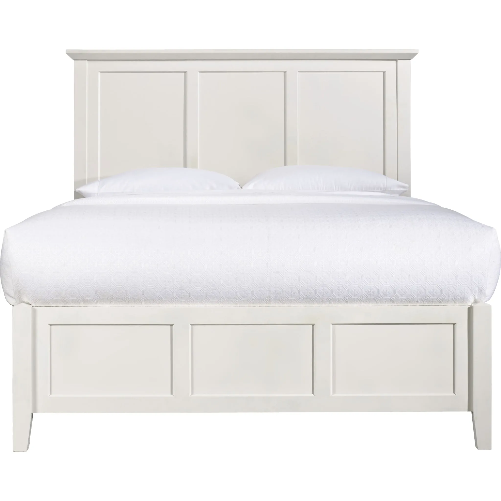 Paragon Four Drawer Wood Storage Bed in White Modus